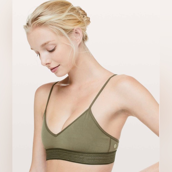 lululemon athletica Other - Lululemon | Light Army Green Principal Dancer Golden Lining Bralette